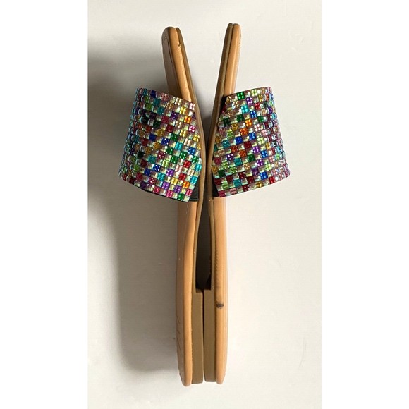 INC International Concepts Womens 7M Multicolor Rhinestone Nataliah Slide Sandal - Picture 7 of 16